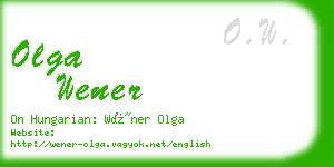 olga wener business card